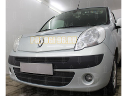 Защита радиатора Renault Kangoo 2008-2013 black верх