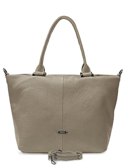 (АРТИКУЛ: 9976/0) СУМКА ЖЕНСКАЯ, СРЕДНЕГО РАЗМЕРА, НАТУРАЛЬНАЯ КОЖА, БЕЖЕВО-СЕРАЯ, С ПЛЕЧЕВЫМ РЕМНЕМ