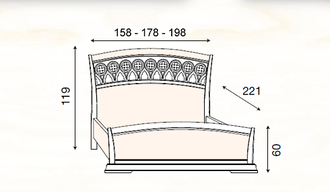 КРОВАТЬ PALAZZO DUCALE  140*200  71CI03LT