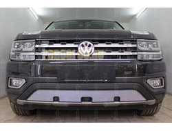 Защита радиатора Volkswagen Teramont 2017- chrome низ с камерой и парктроником