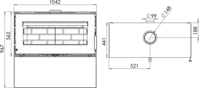 Печь-камин  Монблан, Мета - Бел (Беларусь)