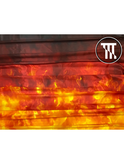 Перлшифон принт Градиент Пламя