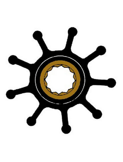 Импеллер шлицевый Ancor 2038 Ø95x63мм посадочное Ø25мм 9 лопастей из чёрного неопрена