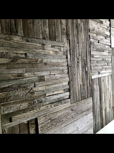 панно из состаренной древесины