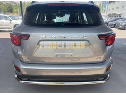 Защита заднего бампера угловая большая Папа Тюнинг d60 для Haval H7 2025-