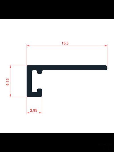 Щелевой плинтус PRO DESIGN MINI 7067  Анодированный