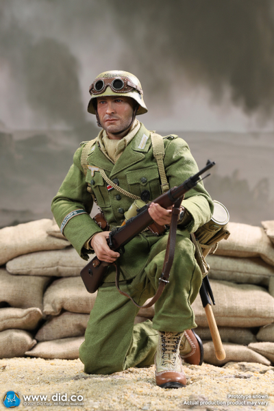 ТРЕСНУЛ УГОЛОК - Солдат немецкого африканского корпуса - КОЛЛЕКЦИОННАЯ ФИГУРКА 1/6  WW2 German Africa Corps WH Infantry – Burk (D80152) - DID