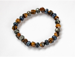 Сборка комбинированного браслета из камней на резинке, от 500 руб. (№22933)