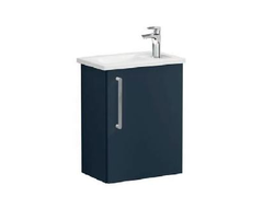 Модуль с квадратной раковиной, Vitra Root, 45 см, с дверцей, матовый темно-синий, правосторонний, 68064