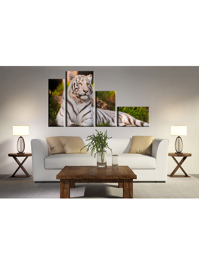 Модульная картина "Белый тигр"