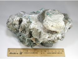 Кальцит, включения других минералов, Белореченское месторождение, Адыгея, Северный Кавказ, Россия (190*105*85 мм, вес: 1827 г) №23850