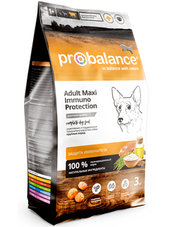 Корм Probalance для собак крупных пород, курица 3 кг