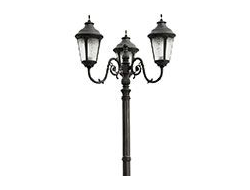 Парковый светильник серии  MUNICH 2 (Опора декор3+ 3и светильника)