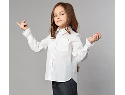 Д 5089 Блузка длинный рукав с брошью Скрипичный ключ р.122-170