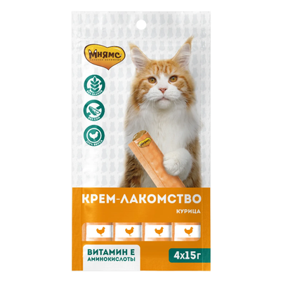 Крем-лакомство с курицей,  4*15 гр