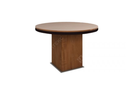Круглый переговорный стол на деревянной опоре 7090