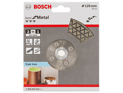 Bosch Алмазный отрезной+шлифовальный диск по металлу Best For Metal 125  X 2.2 X 4.2 mm  M 14