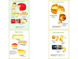 Плакаты ПРОФТЕХ "Ассортимент сыров" (9 пл, винил, 70х100)