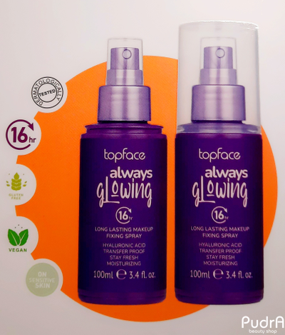 Topface фиксатор-спрей макияжа Always Glowing РТ573 100 мл, тон 001