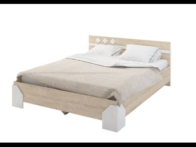 Софи Кровать 1,6 с настилом (1664*750*2050мм), дуб сонома/белый