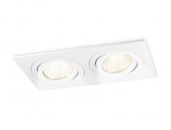 ВСТРАИВАЕМЫЙ СВЕТИЛЬНИК Ambrella 2xMR16 2xGU5.3 max11W поворотный бел. 175x95x28(156x81) TECHNO SPOT TN102626/2 WH