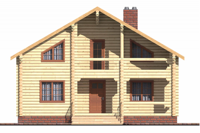 Дом из оцилиндрованного бревна ДБ-25, 228 м2