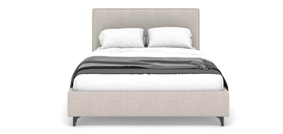 Двуспальная мягкая кровать Ингрид Ривалли (Rivalli), в съемных чехлах, на высоких металлических ножках, под робот-пылесос