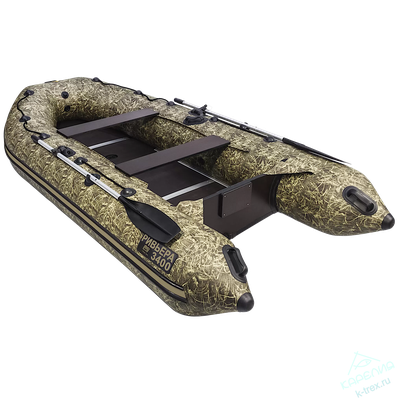 Лодка ПВХ Мастер Лодок Ривьера Компакт 3400СК Камуфляж Камыш