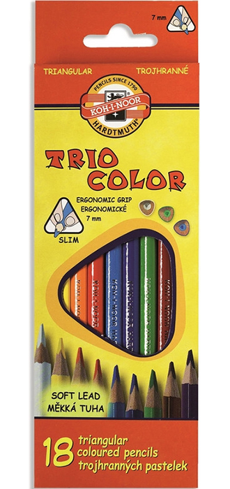 Набор цветных карандашей Koh-I-Noor Triocolor 3133/18 (18 цветов)