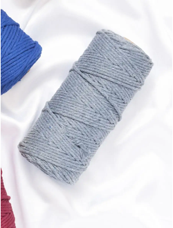 Веревка 3 мм 100 М серый меландж