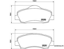 Колодки передние Peugeot 301, Citroen C-Elysee 1.2VTi/1.6VTi 12&gt;