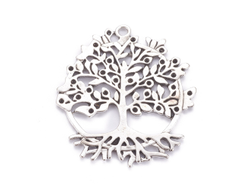 ПОДВЕСКА-КУЛОН В ТИБЕТСКОМ СТИЛЕ "ДЕРЕВО" - 45*50мм - АНТИЧНОЕ СЕРЕБРО