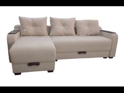 Диван евроугол "Эффект" бежевый