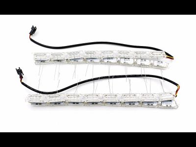 ДХО с бегающим поворотником, 16LED, комплект 2шт