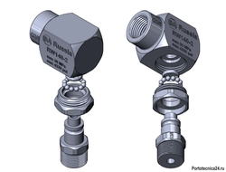 Поворотное устройство 90 гр. угловое на подшипниках (нерж); 3/8"г-3/8"ш