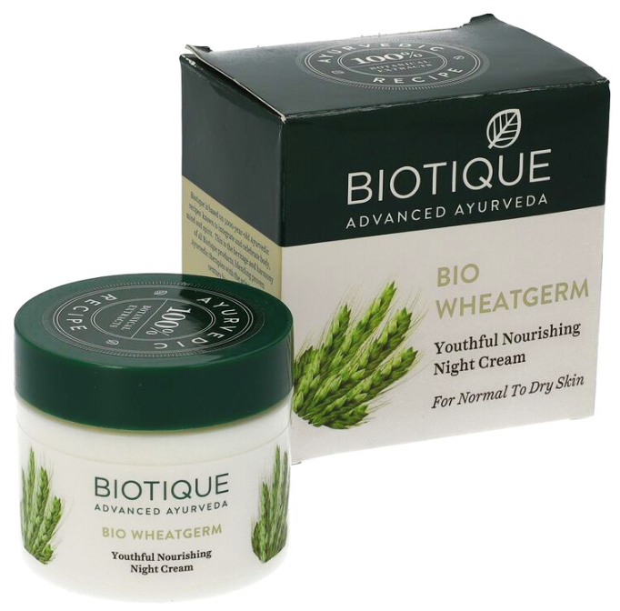 Крем Bio Wheat Germ с Зародышами Пшеницы Youthful Nourishing Night Cream BIOTIQUE 50 г (Индия)