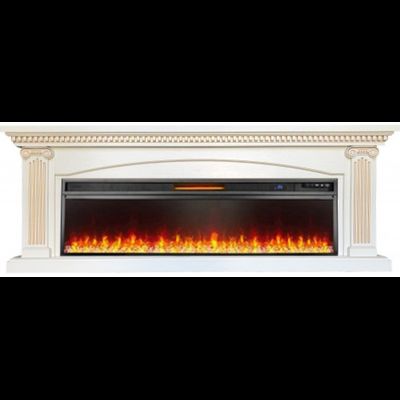 Линейный электрокамин Афина WT с очагом Vision 60 Led