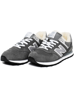 New Balance 574 Grey с мехом