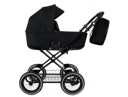 Коляска 2в1 Roan Bass Next Classic d12 2.0 Caviar / Black / руч.Cappuccino