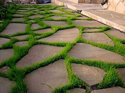 Плитка пиленая со сколом серо-зеленая