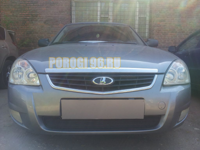 Защита радиатора Lada Priora 2012-2013 black