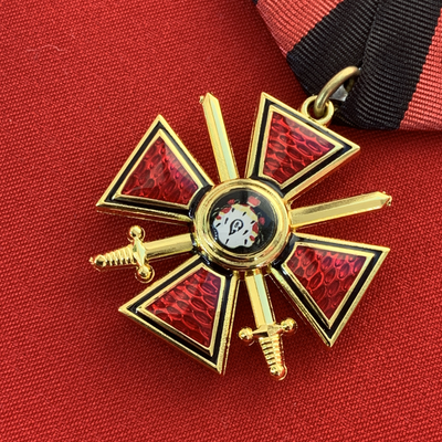 Орден Святого Владимира 4-й степени с мечами, на колодке с муаровой лентой. Полноразмерная копия LUX! Лот № 78.