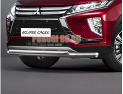 Защита переднего бампера двойная d57+d42 для Mitsubishi Eclipse Cross (2018-...)