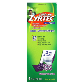 Zyrtec Children's Allergy Relief Syrup - Детский сироп от аллергии