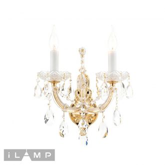 Светильник настенный iLamp Diamond W6071-2 GD+CL