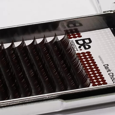 Ресницы коричневые Be PERFECT «DARK CHOCOLATE» - Одна длина (16 линий)