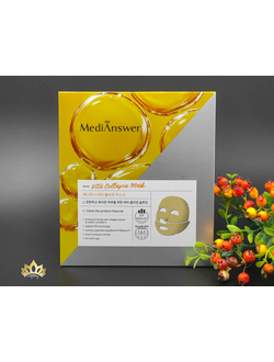 MEDI ANSWER Тающие маски на основе низкомолекулярного коллагена, комплекса витаминов и пептидов 5шт.