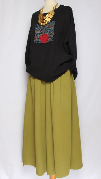 Джемпер вареный хлопок "Чаша" черный до р.54