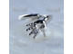 Серебряное кольцо ручка младенца серебро 925 пробы с фианитом