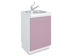 Тумба медицинская с полками под мойку на подиуме ТММ-1.0 Люкс